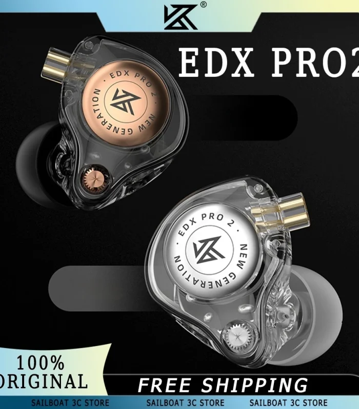 KZ EDX PRO 2 Wired HiFi Earphone Superlinear Dynamic Drive High Quality Ergonomics In Ear Monitor Headset Custom Music Earbuds